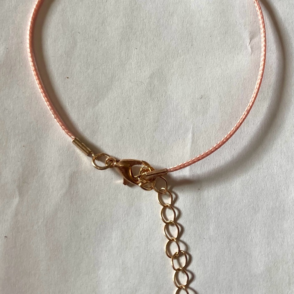Pink and Gold Corded Bracelet